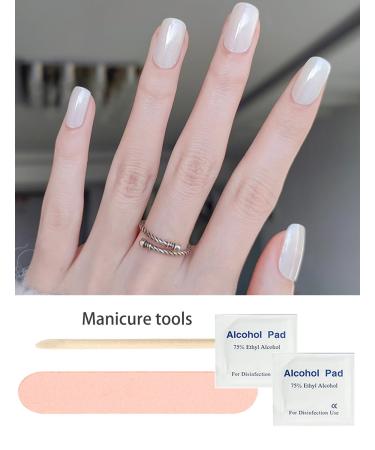 TrueShei Nail Foils | 20PC White Pearl Shimmer Gel Nail Stickers | UV Gel Nail Film & Self-Adhesive Gellack Wraps for Stunning Nails - Buy Online on GoSupps.com