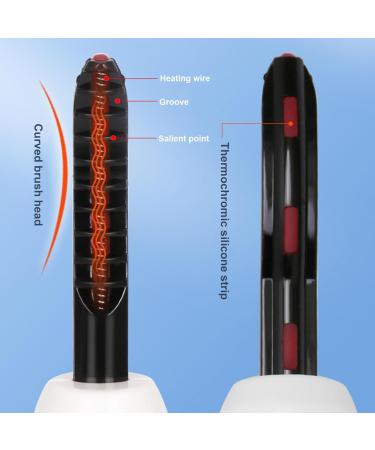 Electric Eyelash Curling Tool | Heat Lash Curler | Electric Heated Lash Curler | Fast Heating Electric Anti Burn Eyelash Curler Heated for Natural Long Lasting Eyelashes Upgraded Eyelashes-white - Buy Online on GoSupps.com