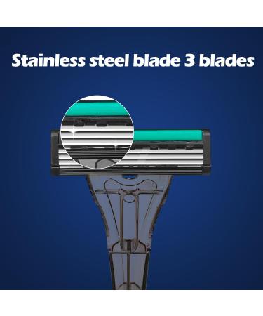 50 Pack Kheoxusa 3 Blade Disposable Razors - Individually Wrapped for Travel Hotels & More | Triple Blade Quality - Buy Online on GoSupps.com