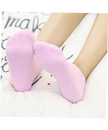 Ipetboom 3 Pairs Gel Lining Socks Cotton Oil Socks Gel Dry Feet Socks Dry Heel Oil Socks Dry Heel Spa Socks Oil Infused Socks Moisture Socks Spa Gel Socks Foot Miss Moisturizing Socks Pink - Buy Online on GoSupps.com