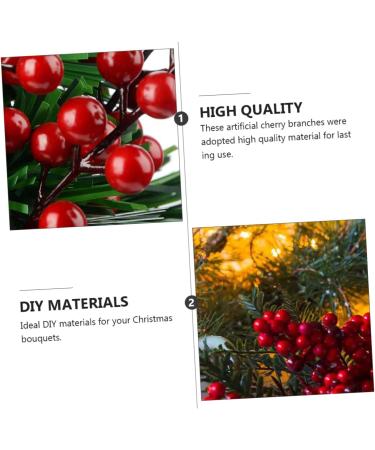 ABOOFAN 30 Pcs Christmas Imitation Fruit Christmas Floral Stems Picks Christmas Berry Christmas Flower Stems Picks Holly Berry Stems Tree Branch Decor Banquet Ornament Artificial Foam - Buy Online on GoSupps.com