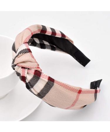 Shop 4-Pack Plain Check Pattern Headbands for Women | Knot Hair Band Accessories Archplaincheck - Buy Online on GoSupps.com