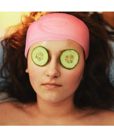 frcolor Spa Hairband 3 Pack Stretch Terry Fabric Headbands for Makeup Yoga & Sports | White Black & Pink - Buy Online on GoSupps.com