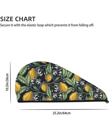 Hair Towel Wrap - Quick Drying Citrus Fruit Towel Turban for Effortless Hair Care - Buy Online on GoSupps.com