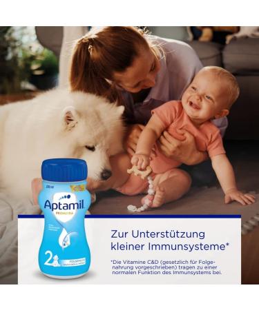Aptamil Pronutra 2 Follow-On Milk Formula (4 x 200 ml) | Ready to Drink Baby Milk 6 Months+ - International Shipping Available - Buy Online on GoSupps.com