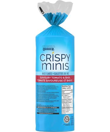 Quaker Crispy Minis Savoury Tomato & Basil Flavour Large Brown Rice Cakes Multi-Pack 173g (Pack of 12) Tomato & Basil 14.42 g (Pack of 12) - Buy Online on GoSupps.com