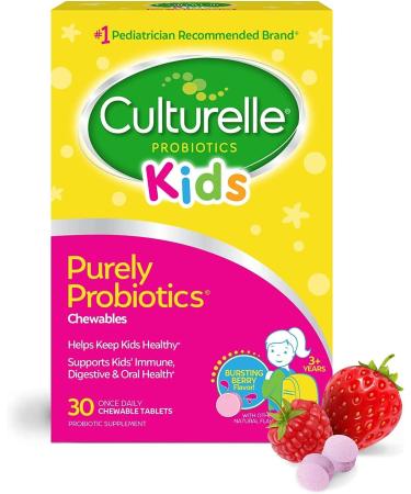 Culturelle Kids Probiotics Chewables - Bursting Berry Flavor (30 Tablets) - Natural Digestive Support - Buy Online on GoSupps.com