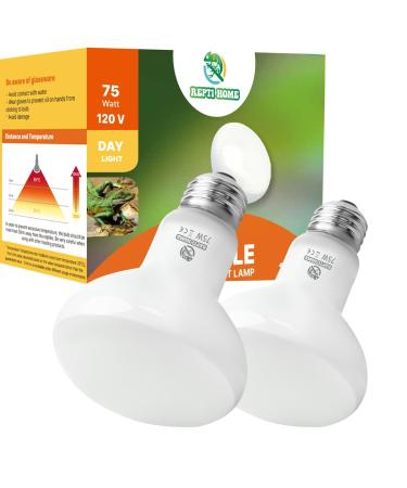 Repti Home Reptile-Terrarium heating lamp 2 pack 75W turtle heat lamp suitable for amphibians bare stage lizards turtles snakes chameleons - Buy Online on GoSupps.com