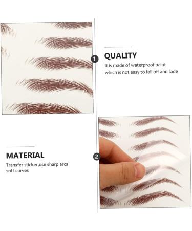 FOMIYES 63 sheets Imitation Transfers Stickers Eyebrows Transfer Temporary Tattoos Shaping Sticker Eyebrow - Buy Online on GoSupps.com