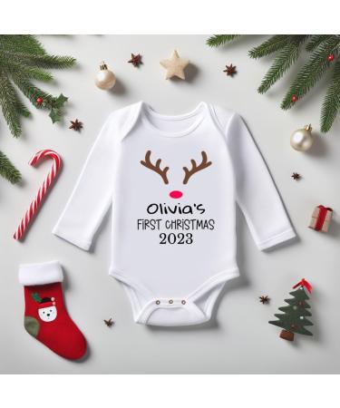 My First Christmas Baby Grow Outfit Vest | Personalised 1st Xmas Gifts | Gender Neutral Newborn Clothes 0-3 Months - Buy Online on GoSupps.com