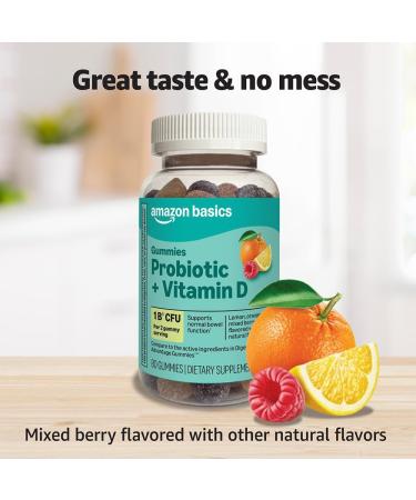 Amazon Basics Probiotic with Vitamin D Gummy 80 Count - Buy Online on GoSupps.com