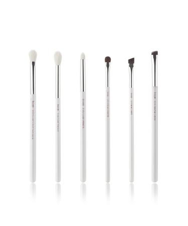 Jessup 6 piece of eye brush set eye makeup brush set eye brush eyes shadow brush make-up brush eyeshadow cosmetics powder eyeliner white / silver T241 e-white / silver