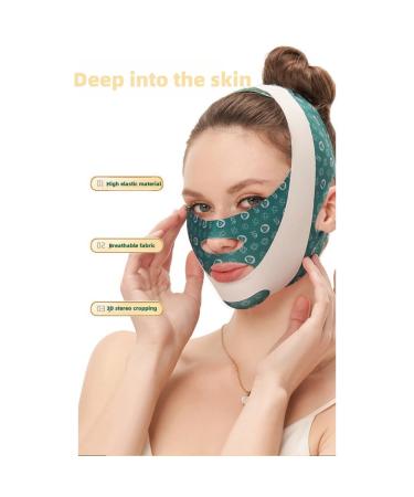 Buy V-Line Face Lift Band | Facial Slimming Mask for Men & Women | Anti-Sagging Chin Strap | Define Jawline & Reduce Wrinkles | V-Shape Contour (Green - Buy Online on GoSupps.com