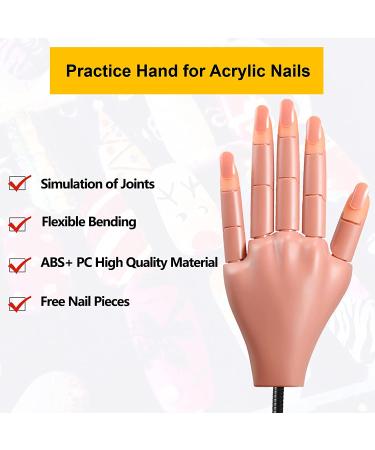 Acrylic Nails Practice Hand | Mannequin Hands for Nail Training - Buy Online on GoSupps.com