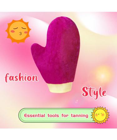 Ultra Soft Tanning Mitt with Thumb - Best Self Tanner Glove for Easy Application - Perfect for Beach & Poolside - Rose Red - Buy Online on GoSupps.com