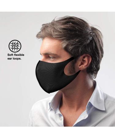 Breathable Black Fabric Facial Masks - Reusable & Washable 8-Pack for Daily Use - Buy Online on GoSupps.com