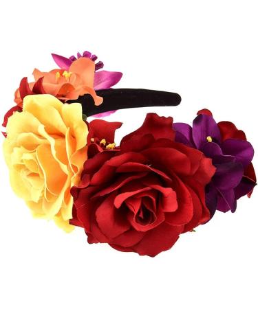 Mexican Flower Crown Headband Halloween Party Flower Headband Halloween Costume Cosplay Headpiece Hair Accessories - Buy Online on GoSupps.com