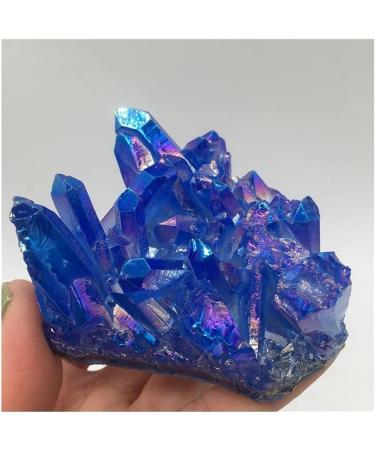 Crystal Cluster Specimen Blue Angel Aura Flower Natural Electroplating Gemstone Quartz Cluster Home Collections (Size : 100-150g) - Buy Online on GoSupps.com
