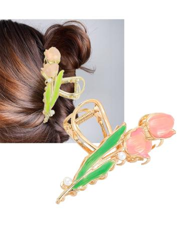 3 Pcs Tulip Flower Hair Claw Clips - Fashion Hair Accessories for Girls - Set of 2 - Buy Online on GoSupps.com