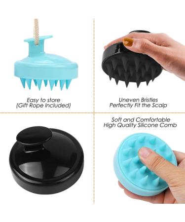 Sourcetone Scalp Massager Set - 2-Piece Shampoo Brush & Hand Massage Brush for Deep Relaxation & Hair Stimulation - Green & Black - Buy Online on GoSupps.com