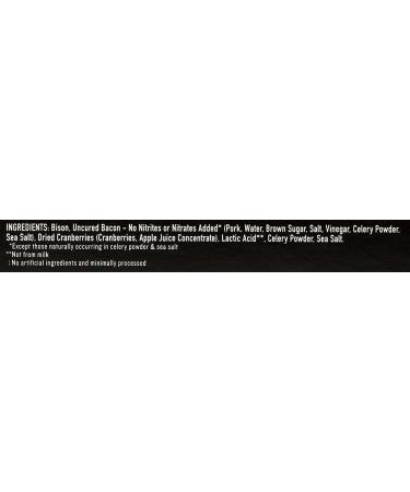 Epic Bison Uncured Bacon Cranberry Bars - 12 Pack, 1.3 oz Each - Protein Snack - Buy Online on GoSupps.com