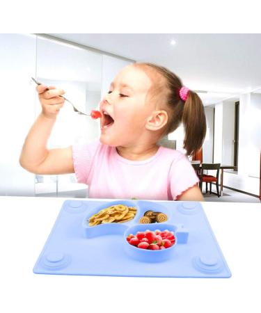 SILIVO Upgraded Silicone Non-Slip Baby Placemat with Suction Cups - Navy Blue Duck | Baby Plates for Infants, Toddlers, and Kids - Buy Online on GoSupps.com