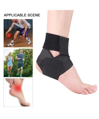 Ankle Compression Wrap - Adjustable Elastic Bandage & Breathable Brace for Sports Protection (Medium) - International Shipping Available - Buy Online on GoSupps.com