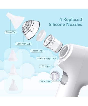 Electric Baby Nasal Aspirator & Ear Wax Remover | 3 Suction Levels | Rechargeable Nose Sucker with LED Light | Suitable for Newborns and Toddlers | 4 Silicone Tips | Bb880-1 - Buy Online on GoSupps.com