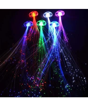 30 Pack Red LED Fiber Optic Hair Barrettes - Light-Up Extensions for 4th of July Party Favors & Festivals - Buy Online on GoSupps.com