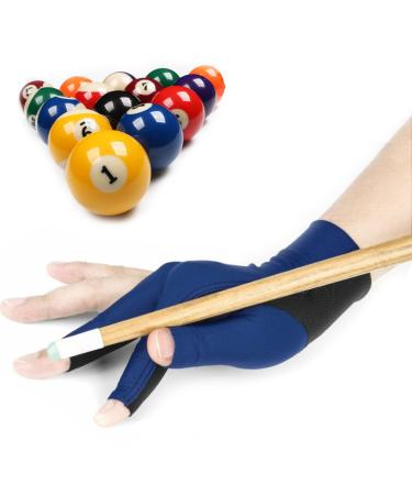 3 fingers billiard gloves billiard gloves right snooker glove Queue gloves three fingers billiard protect gloves fits on right hand for shooter snooker cue dark blue - Buy Online on GoSupps.com