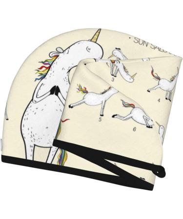 Unicorn Yoga Microfiber Hair Towel | Super Absorbent Coral Velvet Wrap for Long Curly & Thick Hair - Quick Dry Cap for Women - Buy Online on GoSupps.com