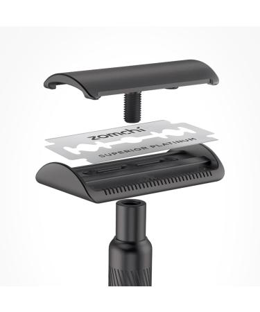 Zomchi Double Edge Razor Blades 2.0 - 100 Count Platinum Stainless Steel Safety Razor Blades for Men & Women - Compatible with All Standard Razors - Buy Online on GoSupps.com