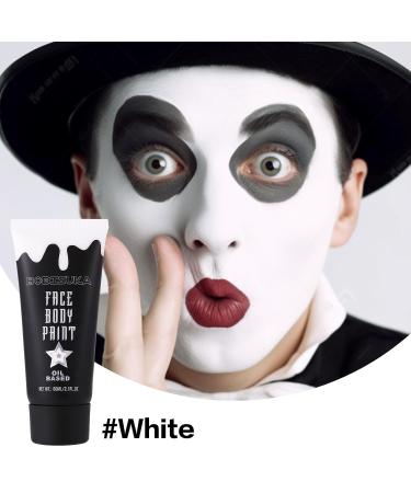 BOBISUKA White Face Paint - Blendable Clown Makeup for Halloween Cosplay & Theater | Skull Joker Vampire & More - Buy Online on GoSupps.com