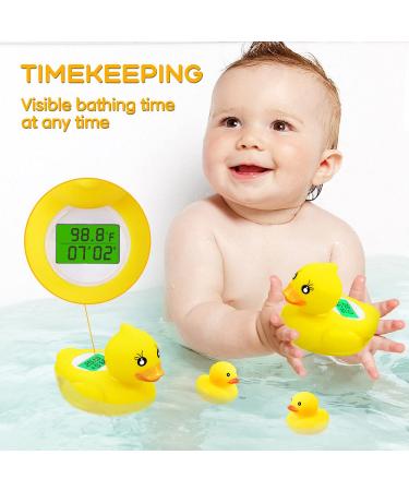 BabyElf Floating Duck Bath Thermometer - Safe Water & Room Temp for Infants + 2 Extra Toy Ducks - Buy Online on GoSupps.com