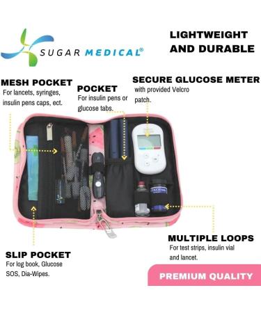 Sugar Medical Diabetes Supply Case II - Organize Diabetes Testing Supplies with Ease (Watermelon) - Buy Online on GoSupps.com