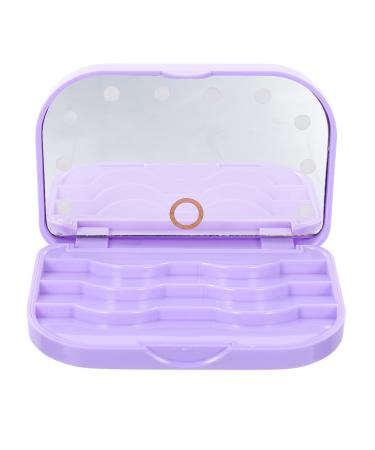 tui de Rangement pour Faux Cils avec Miroir LED Bo te de Voyage pour Accessoires de Maquillage Organisateur de Cosm tiques