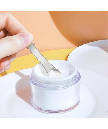 WLLHYF Mini Metal Makeup Spatula Skin Care Cosmetic Spoon Reusable Applicator Beauty Scoop for Facial Cosmetic for Face Mask Cream Lotions Moisturizers (3 Silver) - Buy Online on GoSupps.com