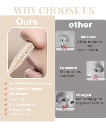 2 in 1 Nasal Hair Cutter & Earpick | 360 Rotating Nose Hair Trimmer for Men & Women - Effective Nostril Hair Removal - Buy Online on GoSupps.com