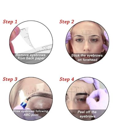 Disposable Eyebrow Ruler Sticker (100Pcs) for Tattoo Makeup - Adhesive Makeup Tool - Buy Online on GoSupps.com