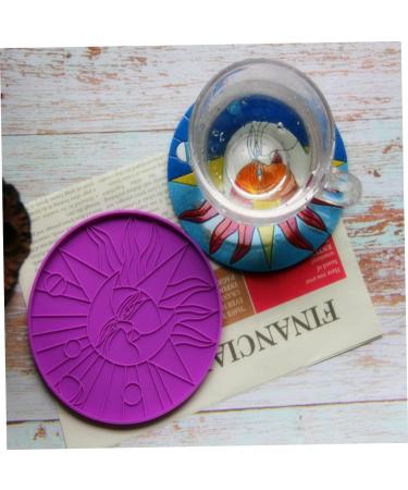 Operitacx Coaster Mold Silicone Molds Silicone Coasters Resin Molds Pad Making Mold Art Plate Round As Shown 15.2X15.2cm - Buy Online on GoSupps.com