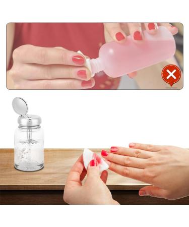 Nail Polish Remover Pump Bottle Dispenser 80ml Empty Glass Acetone Push Down Cleanser Container Jars Makeup Liquid Refillable with Stainless Steel Cap Lockable for Make Up Cosmetics Travel 1 Unit (Lot de 1) - Buy Online on GoSupps.com