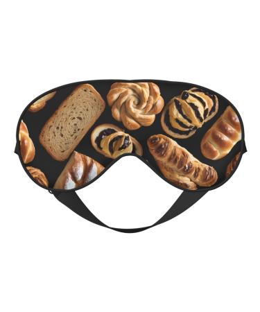 Sleep Mask Eye for Women Men Reusable Soft Blackout Eye Masks Covers for Night Better Sleep Travel Camping Road Trip Essentials Gifts for Him Her - Cheese Sandwiches