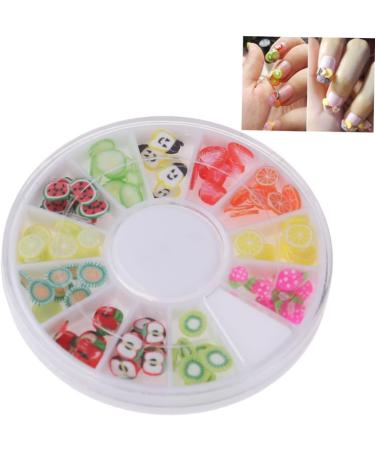 Beaupretty 12 Nails Decoration Nail Art Decoration Fruit Decor Nail Beauty Accessories Polymer Clay Slices for Nail Manicure Tool Manicure Tools Decorate Boxed Drill Disc Nail Art Decor - Buy Online on GoSupps.com