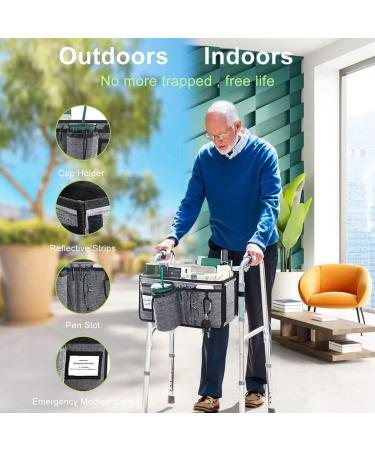 qazaa Basket for Walker Ravmix Walker Accessories Bag for Walker Storage Basket with Cup Holder Walker Basket - Buy Online on GoSupps.com