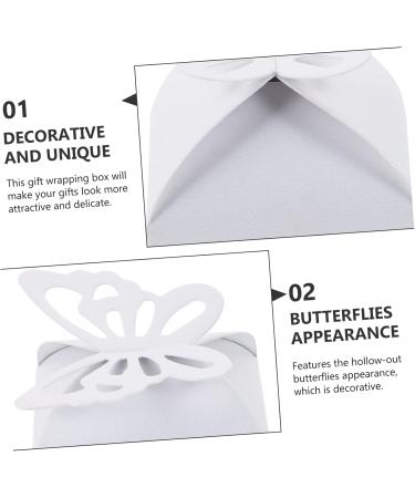 SKISUNO Bath 50pcs Folding Candy Box Boxes Holders Favor Boxes Folding Candy Containers Mini Small 10x6cm White - Buy Online on GoSupps.com