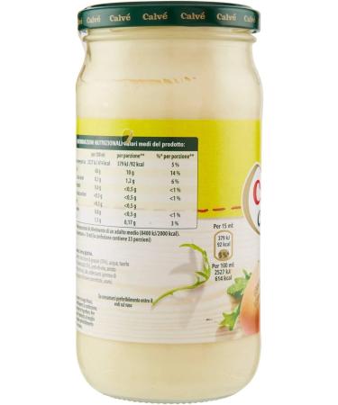 Calve Calv Classic Mayonnaise Mayonnaise Mayonnaise with Glass Sauce 500 ml - Buy Online on GoSupps.com