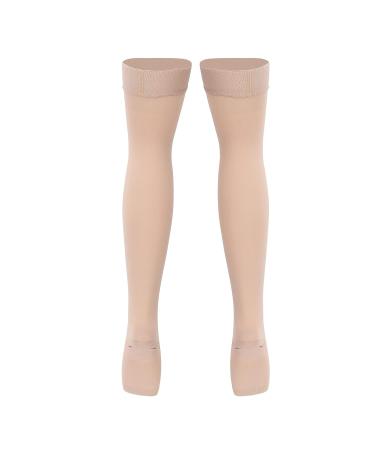Compression Socks for Enhanced Blood Circulation | Breathable Elastic & Thin High Open Stockings for Sports Nursing & Running (XXL) - Buy Online on GoSupps.com