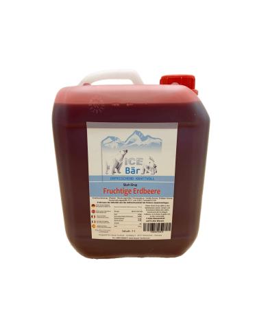 Ice B r slush syrup 12 fruity varieties 5 liter concentrate azo free |Taste of strawberry |Slushy Maker ICE for ice cream for your own beverage syrup