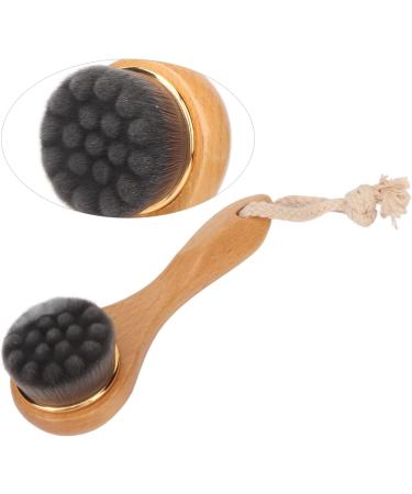 Manual Facial Cleansing Brush Beech Facial Exfoliating Brush Face Wash Scrub Exfoliation Brush for Applying Face Mask Deep Pore Cleaning Makeup Skincare Removal - Buy Online on GoSupps.com
