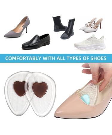 High Heel Comfort Gel Insoles for Women - Metatarsal Pads & Ball of Foot Cushions - Pain Relief & Blister Prevention - 7 Pairs Brown - Buy Online on GoSupps.com